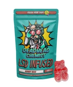 lsd gummy bear psychedelic gummy bear illustration concept of lsd infused edible style candy