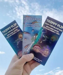 trippy flip chocolate bar infused chocolate edible mushroom style chocolate bar