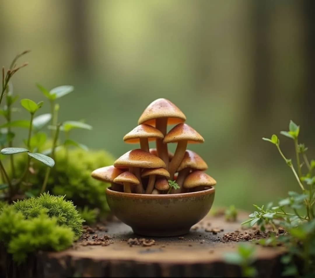 “Microdose Mushrooms stacked on wooden table – 2025 safe usage guide”