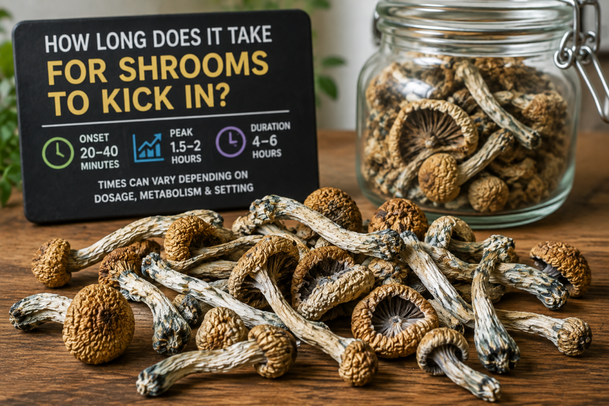 how long does it take for shrooms to kick in