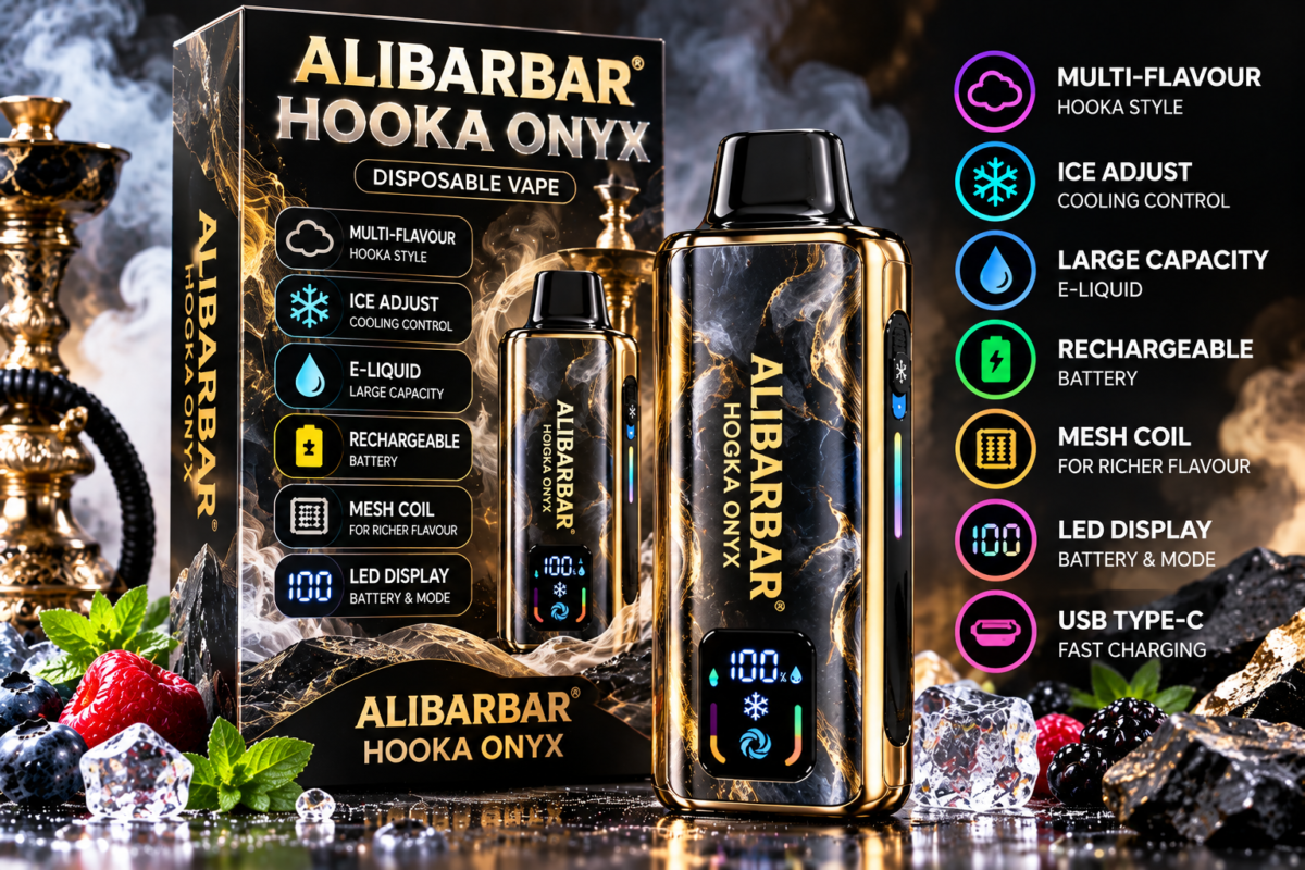 ALIBARBAR Hooka Onyx device and packaging