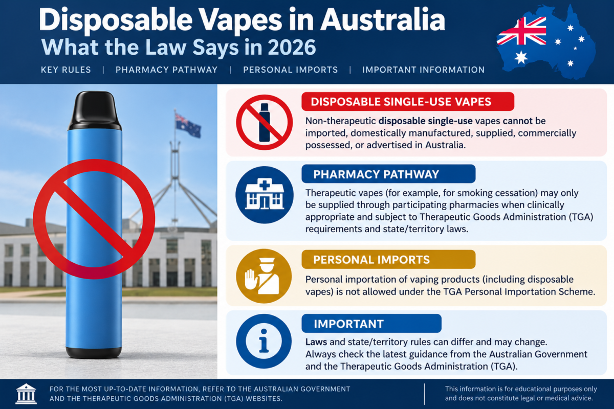 Disposable vapes in Australia 2026 law infographic