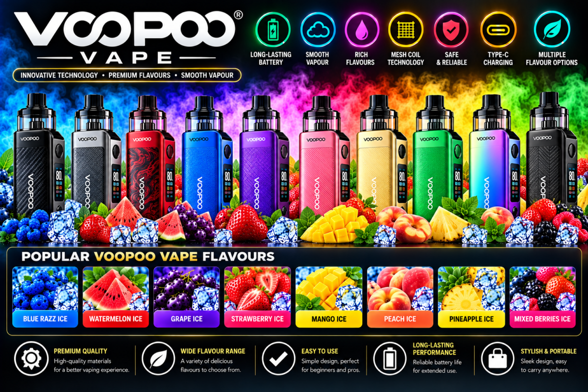 VOOPOO vape devices with multiple flavour options